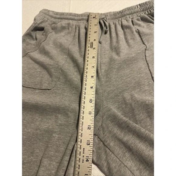 Hayden Los Angeles cropped wide-leg drawstring Gray pants casual soft Beachy - Picture 8 of 11